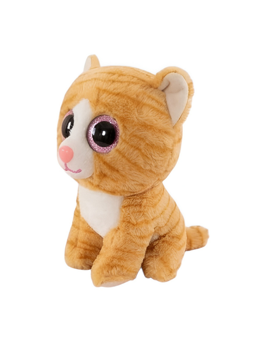 8-Inch Orange Tabby Cat Plush Toy ST14875.