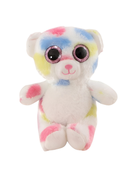 8-Inch Pastel Polka Dot Plush Bear – Soft Cute Teddy Bear Toy ST14763.