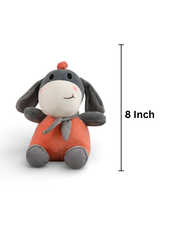 8-Inch Plush Donkey Stuffed Animal Cuddly Toy Orange ST14656.