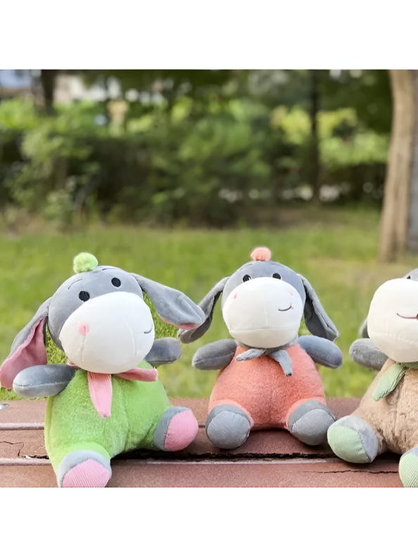 8-Inch Plush Donkey Stuffed Animal Cuddly Toy Orange ST14656.