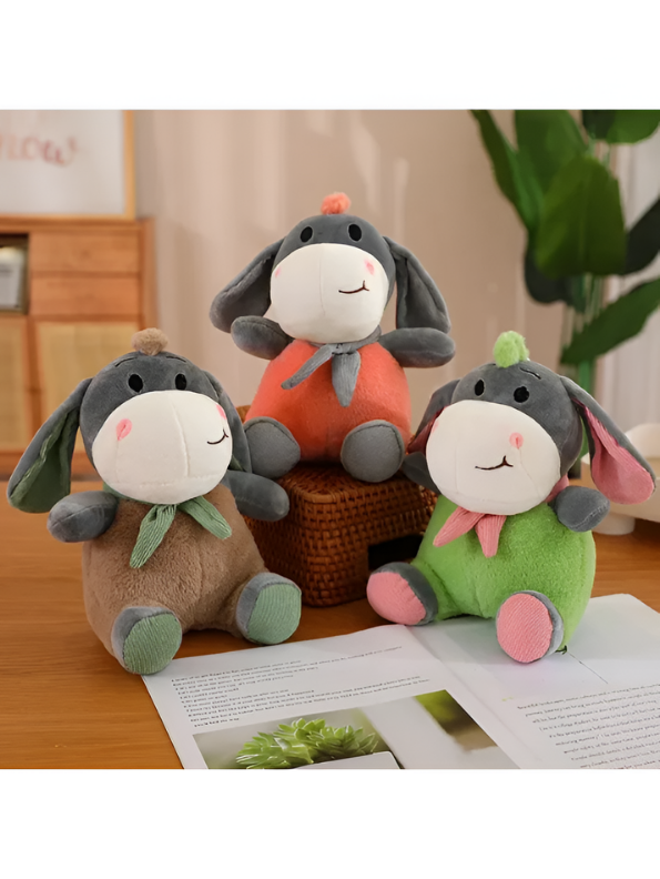 8-Inch Plush Donkey Stuffed Animal Cuddly Toy Orange ST14656.