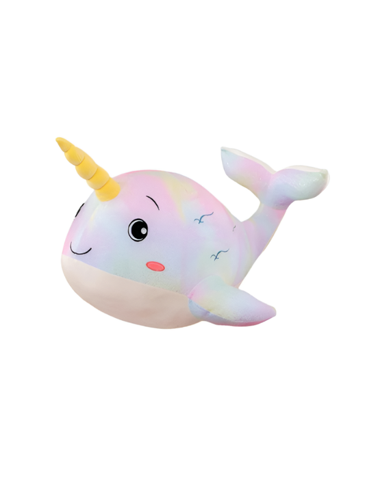 8-Inch Rainbow Narwhal Plush Soft Toy ST14756.