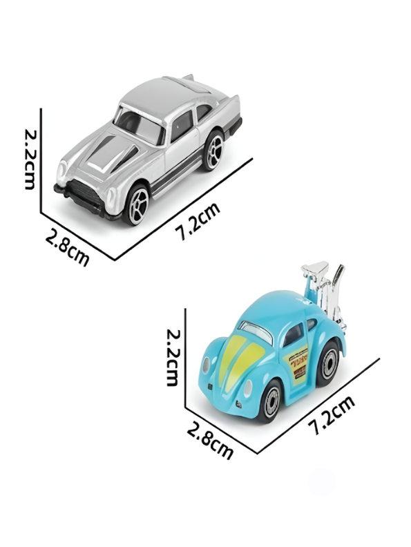 8-Piece Diecast Metal Sports Car Toy Set with Portable Storage Case TV7288.