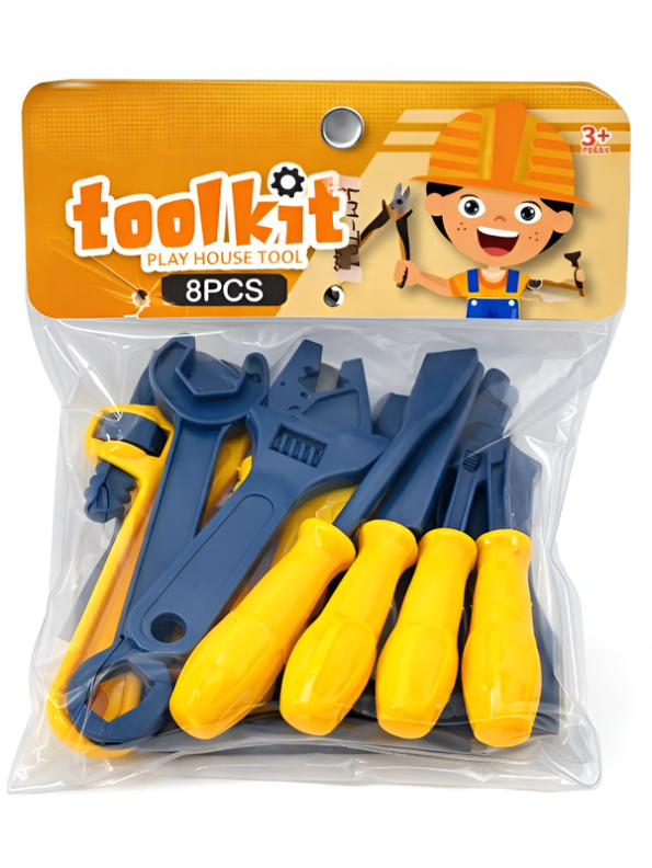 8-Piece Pretend Play Tool Kit – Plastic Construction & Repair Toys for Kids (Ages 3+) LMI1176
