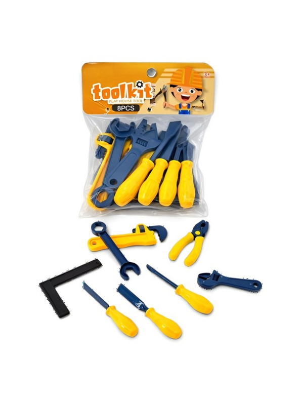 8-Piece Pretend Play Tool Kit – Plastic Construction & Repair Toys for Kids (Ages 3+) LMI1176