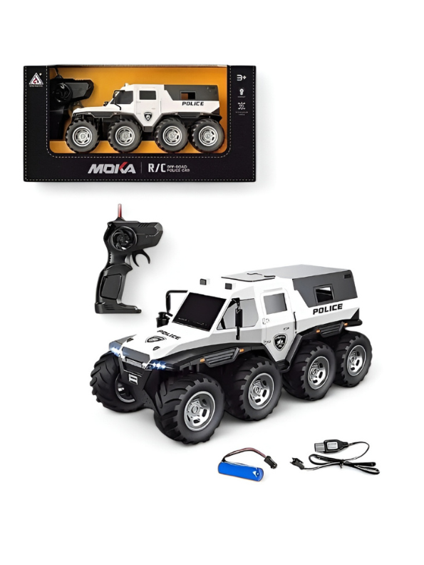 8-Wheel RC Police Monster Truck – High-Speed Off-Road Remote Control SUV TV4524.
