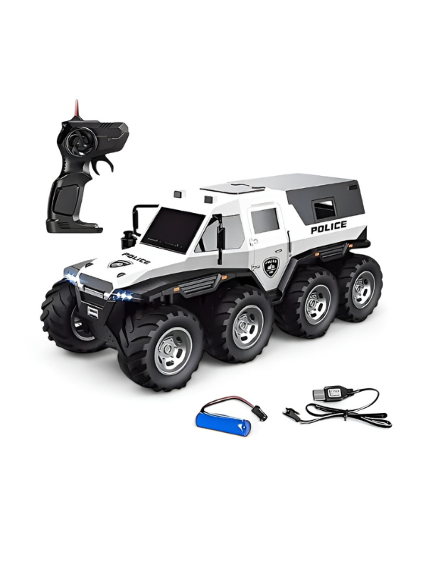 8-Wheel RC Police Monster Truck – High-Speed Off-Road Remote Control SUV TV4524.
