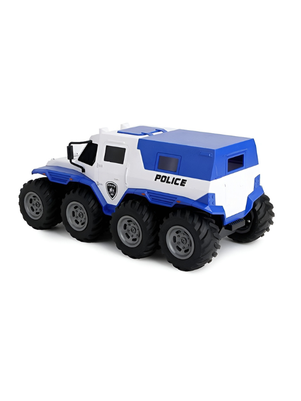 8-Wheel RC Police Monster Truck – High-Speed Off-Road Remote Control SUV.