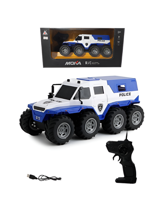 8-Wheel RC Police Monster Truck – High-Speed Off-Road Remote Control SUV TV4524