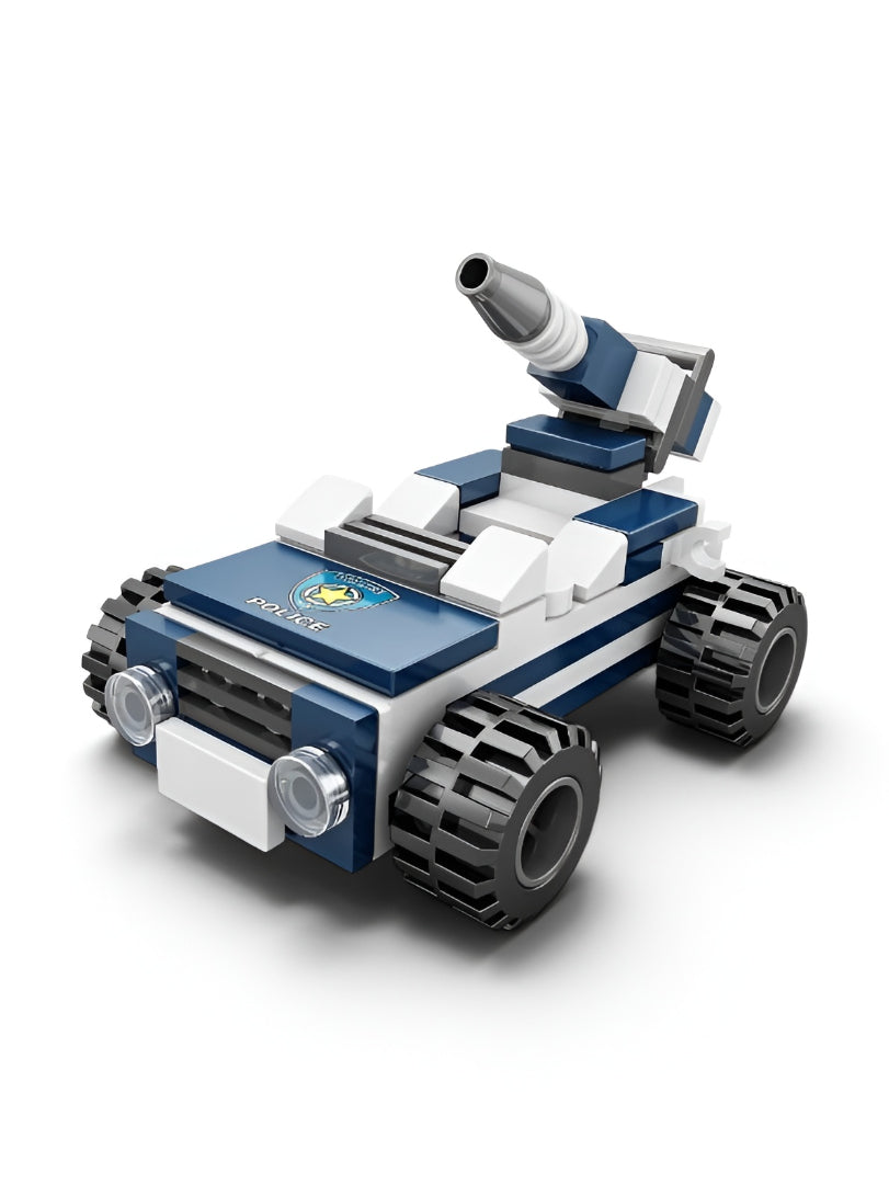 8-in-3 Police Robot Building Blocks Set | Transforming Toy Truck & Jet TV6556