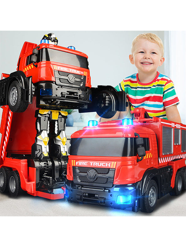 Transform Remote Control Fire Truck Toy For Kids Red (NX-SUP-24)