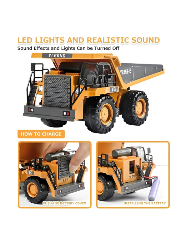 9-Channel Remote Control Dump Truck Toy MD14.