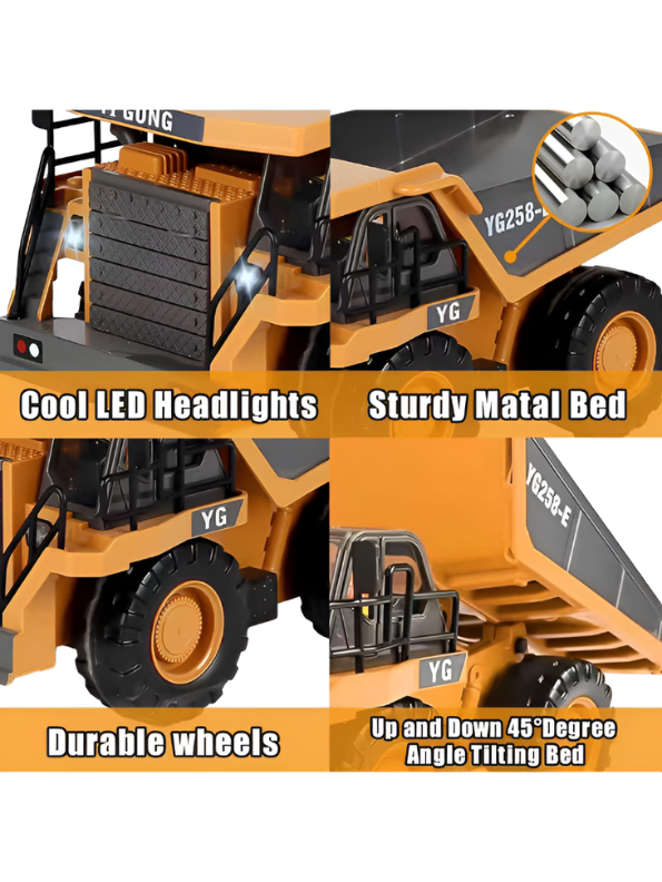 9-Channel Remote Control Dump Truck Toy MD14.