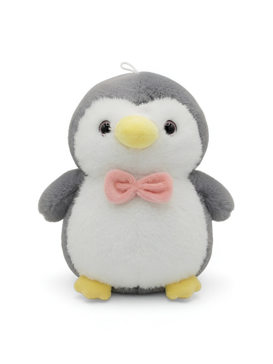 9-Inch Adorable Penguin Plush Toy – Soft Stuffed Animal with Pink Bow Tie ST15303.