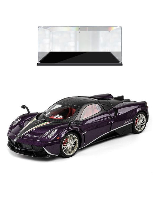 Pagani Huayra Sports Car Diecast Model Scale 1:24 - Amethyst Purple - Acrylic Transparent Display Box