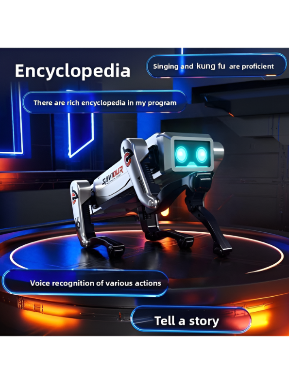 AI Smart Robot Dog Toy with Remote – 2.4GHz Programmable RC Mechanical Pet, Voice Recognition, Singing & Storytelling TV5678.