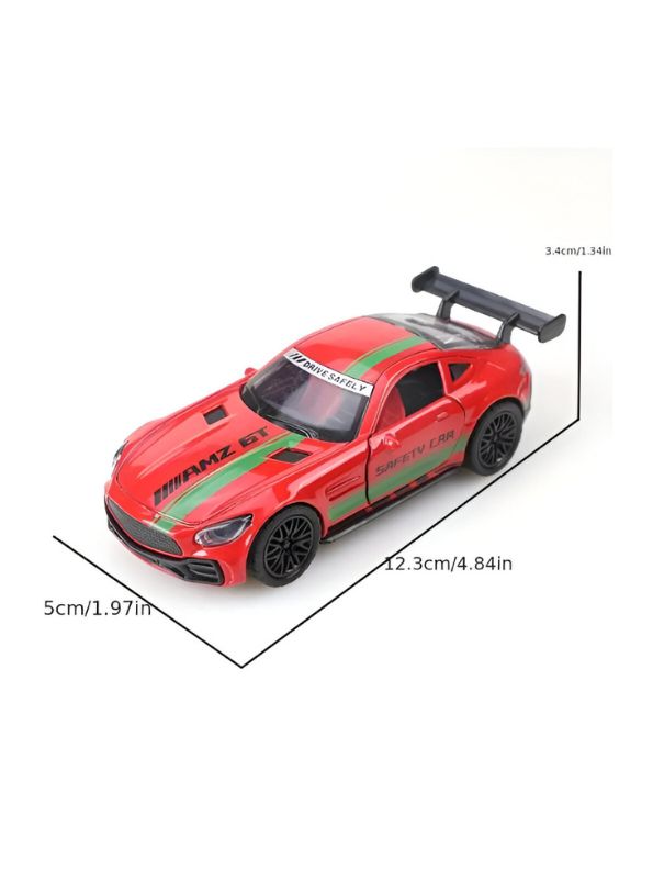 AMG GT Striped Sports Car – Metal Die-Cast Model Car for Kids & Collectors | High-Speed Luxury Vehicle Scale 1:36 TV6914.