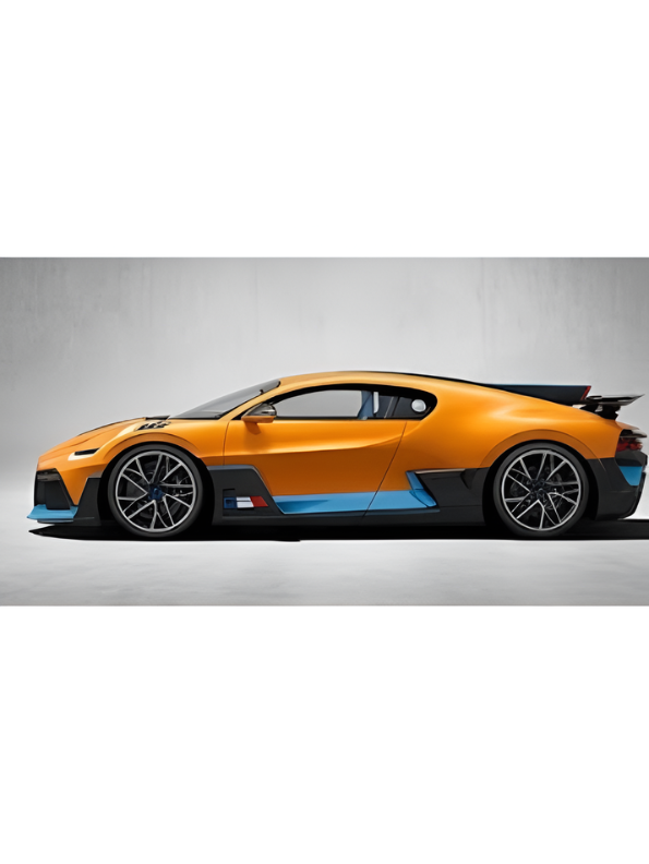 Sports Racing Car Model Toy 1:12 Scale - Premium Matte Orange & Cyan Hypercar with Openable Doors, Realistic Die-Cast Style Interior, Collectible Toy Car for Kids & Adults NX16722