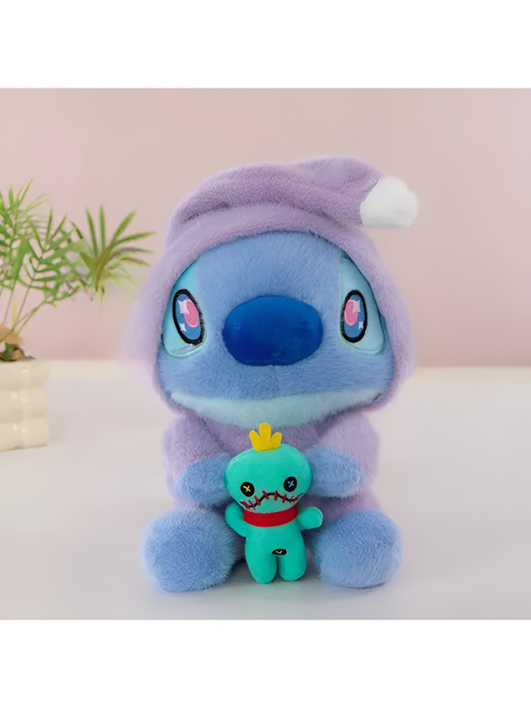 Stitch Plush Stuffed Toy  Pajama Series with Scrump Figure – Premium 8-Inch Ultra-Soft Fabric, Starry Eyes, Collector’s Edition for Fans ST16393