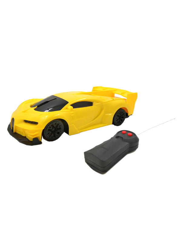 Remote Control Car for Boys and Girls 1:24 Scale- Yellow RC Toy Car Sports Racing Model with 27MHz Remote Controller, Battery Powered High-Speed Vehicle Toy Gift for Kids Aged 3+ LMI7657