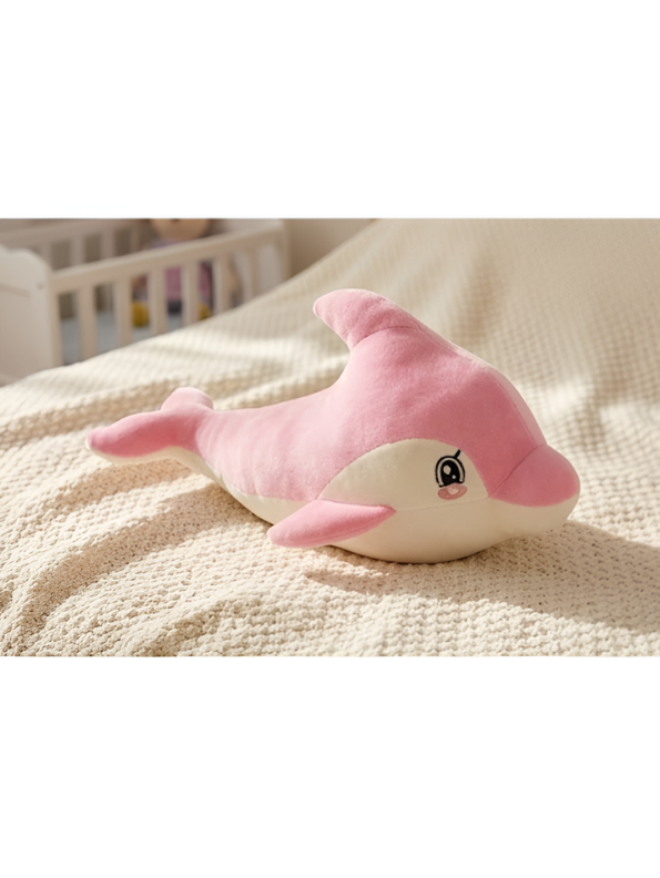 Dolphin Plush Toy - Pink 7-Inch Soft Stuffed Animal Sea Creature for Kids and Babies - Cute Nursery Decor & Gift for Girls ST16480
