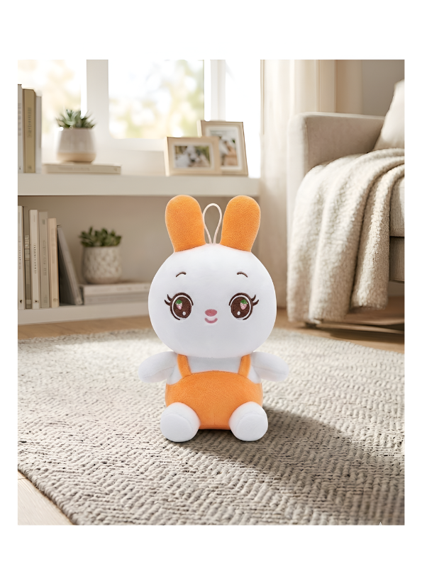 Bunny Plush Toy for Toddlers – Adorable 7" Premium Soft Stuffed Animal Rabbit in Orange Outfits Perfect Gift for Toddlers and Kids ST16518