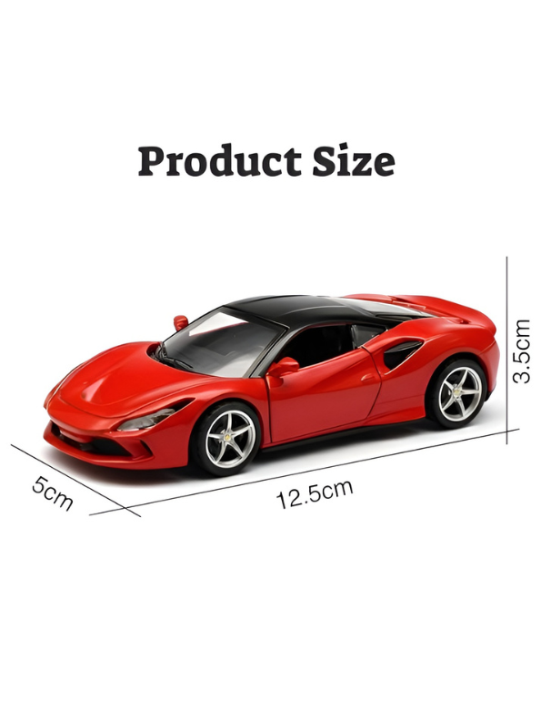 Ferrari F8 Tributo Diecast Car – Red Premium Collectible Model | Metal Sports Car Toy for Enthusiasts - Scale 1:32 LMI15654
