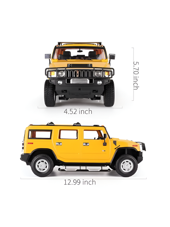 Yellow RC Off-Road SUV Toy with Remote Control Steering Wheel, 1:16 Scale Electric Monster Truck for Kids, Durable All-Terrain Radio Controlled Vehicle Gift for Boys & Girls TV6851