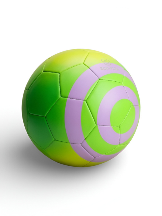 Eco-Flex Sustainable Soccer Ball - Non-Toxic Lime & Purple Sports Ball for Training and Play TV1184