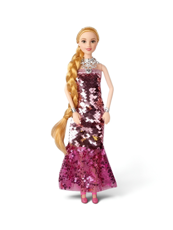 The Persian Beauty Fashion Doll Set (Pink) with Articulated Joints Moveable Head, Shoulders, Elbows, Wrists, Thighs & Knees | Includes Pink Sequin Gown, Tiara, Jewelry, and Miniature Toy Accessories for Girls Ages 3+ LMI12203