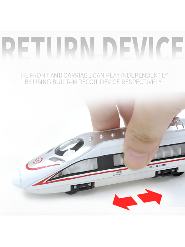 High-Speed Bullet Train Toy for Kids (RED) Electric Remote Control Toy Train with Lights and Sound, Battery-Operated Model Train Vehicle, Gift for Boys and Girls Age-5 NX16741