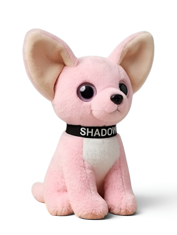 Adorable Sitting Pink Chihuahua Puppy Stuffed Animal, Premium Fluffy Dog Plush Toy with Branded Collar, Nursery & Kids Gift ST16481