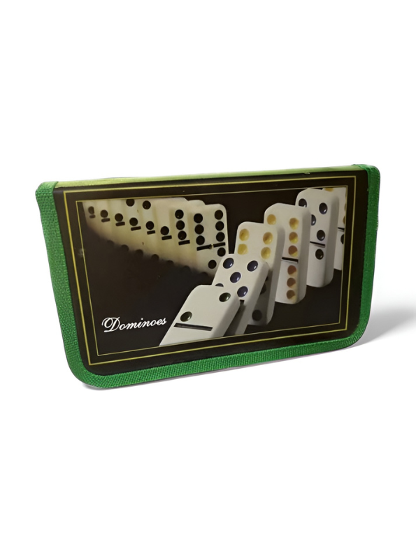 Classic Double-Six Dominoes Game - 91 Piece Durable Tile Set with Bright Colored Dots & Compact Carrying Pouch - High-Quality Family Game Night & Travel Entertainment TV5417