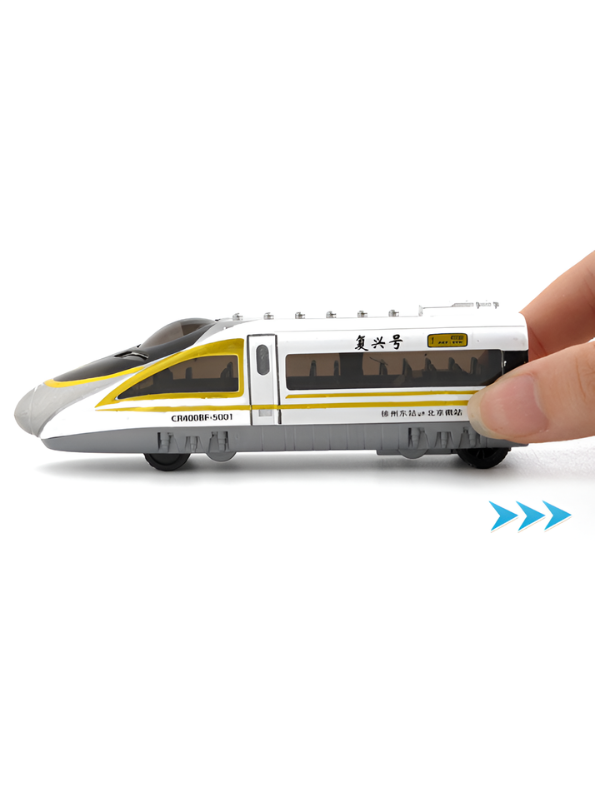 High-Speed Bullet Train Toy for Kids (Yellow) Electric Remote Control Toy Train with Lights and Sound, Battery-Operated Model Train Vehicle, Gift for Boys and Girls Age-5 NX16741