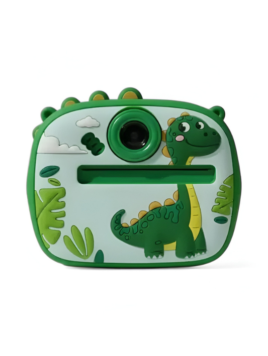 Dinosaur Instant Print Camera for Kids – Portable 1080P HD Digital Video Camera with 3 Print Paper Rolls, SD Card & Built-in Games - Best Gift for Boys & Girls TV5413