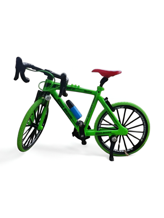 1:8 Scale Die-Cast Metal Road Bike Model Toy – Realistic Neon Green Racing Bicycle Miniature with Movable Parts, Rubber Tires, and Water Bottle – Collectible Desktop Decor for Cycling Enthusiasts TV6887