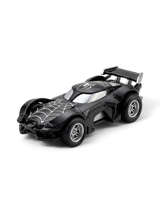 Spider-Man "Defend Justice" Alloy Model Car – 1:43 Scale Collectible Die-Cast Superhero Vehicle in Matte Black TV7017