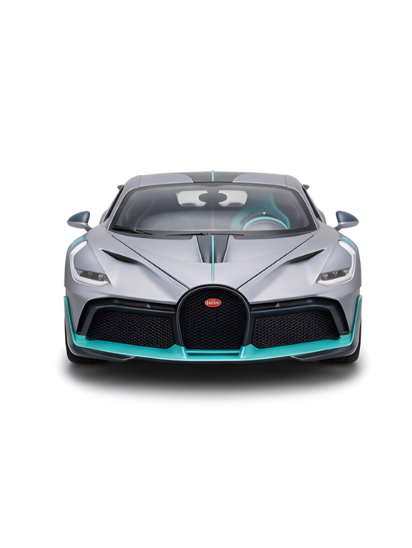 Sports Racing Car Model Toy 1:12 Scale - Premium Matte Grey & Cyan Hypercar with Openable Doors, Realistic Die-Cast Style Interior, Collectible Toy Car for Kids & Adults NX16722