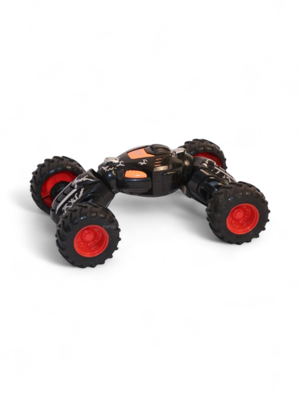 High-Speed RC Stunt Car for Kids - 360° Rotating Double-Sided Flip Off-Road Vehicle, 2.4GHz Remote Control Crawler Toy with All-Terrain Tires, Black & Red TV2053