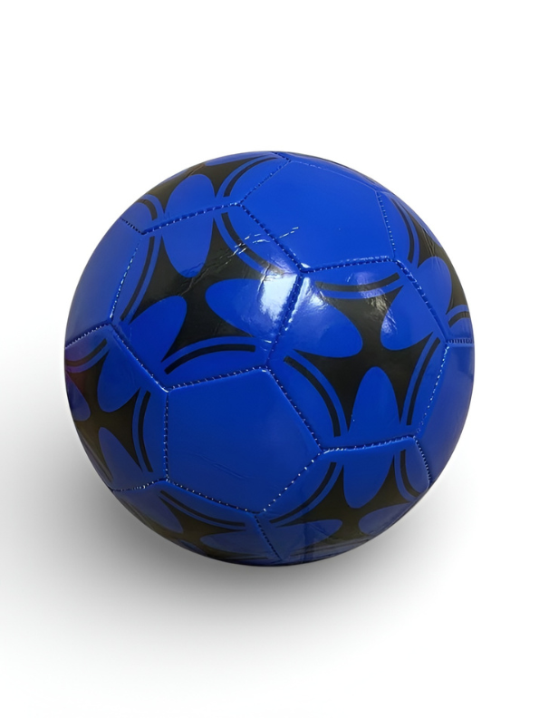Soccer Ball -  Blue and Black Star Pattern Size 5 Professional Training Football for Kids & Adults - Durable Synthetic Leather, All-Weather Play TV1184