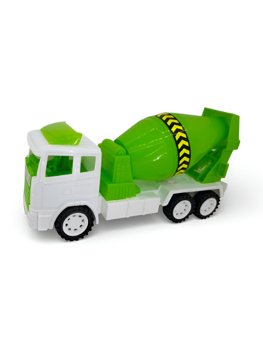 Heavy-Duty Construction Series: Realistic Lime Green Concrete Mixer Toy - Interactive Pretend Play Vehicle for Ages 3+ LMI7673