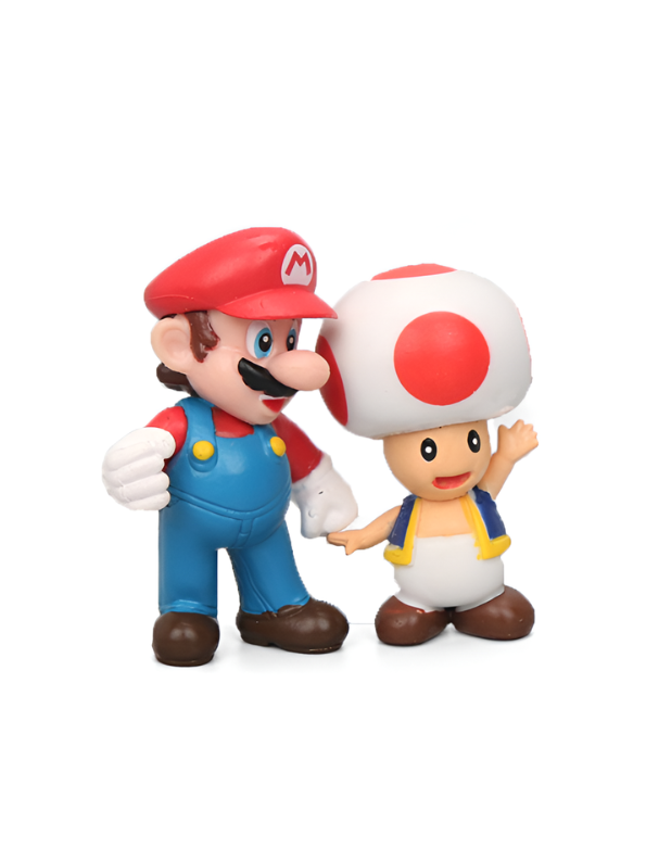 Super Mario Toy Set – Includes 2 Mario Figures and 1 Toad Figure – Nintendo Super Mario Collectible Gift Set for Ages 3+ TV1183