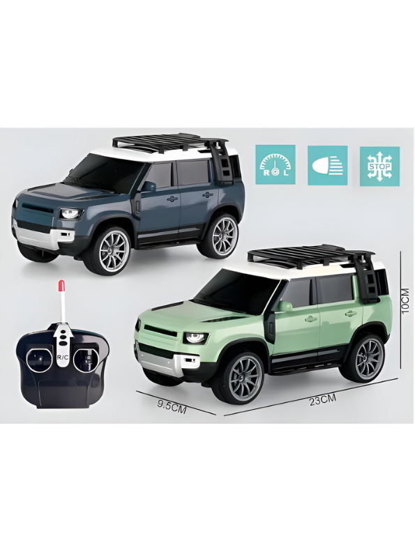 Remote Control Off-Road SUV Toy Car – 1:16 Scale Rechargeable RC Defender Model for Kids, Mint Green TV1973