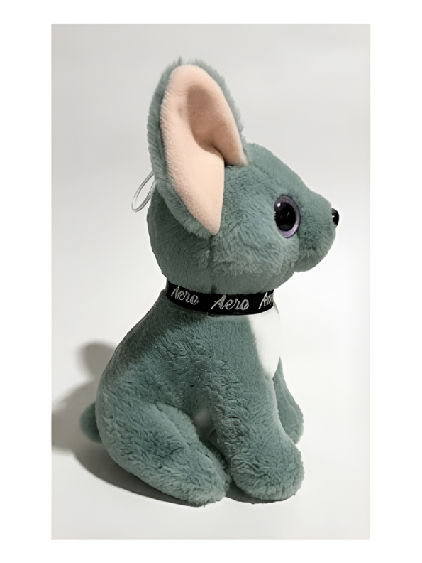 Adorable Sitting Green Chihuahua Puppy Stuffed Animal, Premium Fluffy Dog Plush Toy with Branded Collar, Nursery & Kids Gift ST16481