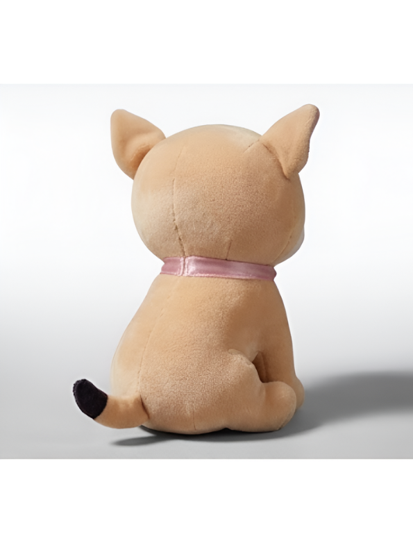 Adorable Beige Bulldog Soft Plushie – 8 Inch Stuffed Puppy Dog Toy with Decorative Neck Bandana, Cute Room Decor and Gift ST16395