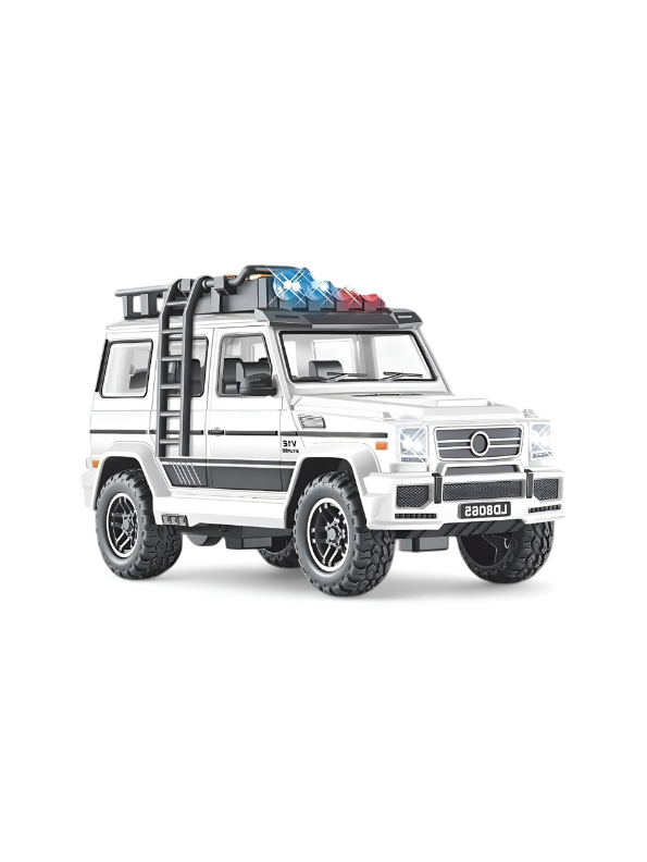 Mercedes-Benz AMG G63 Scale Die-Cast Metal Remote Control Car – 1:24 Scale RC SUV with Realistic Lights & Sound, Opening Doors, Off-Road Adventure Toy Vehicle for Boys & Collectors (White) TV6841
