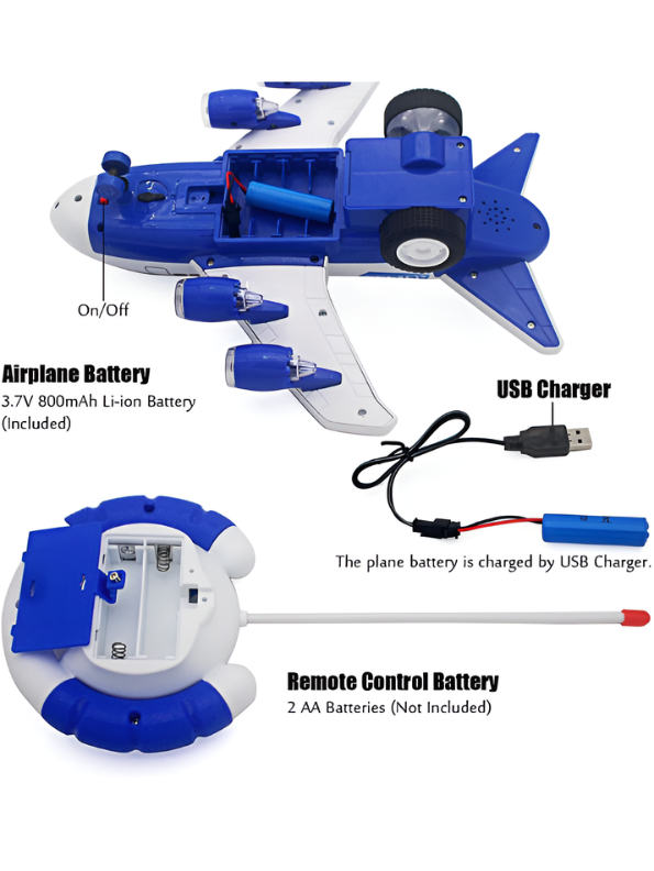 Large RC AeroBus Airliner Toy - My First Remote Control Airplane for Toddlers - Interactive Musical Aviation Set with LED Lights - Creative Birthday Gift for Aspiring Pilots and Kids TV1821