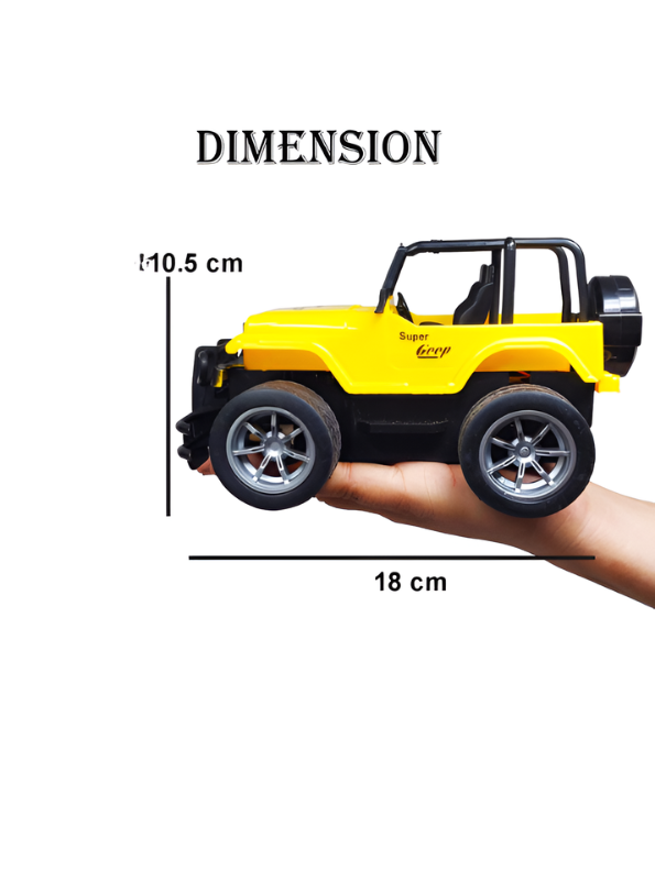 Yellow Remote Control Off-Road Jeep for Kids with Steering Wheel Controller, 1:16 Scale Electric Monster Truck, Rechargeable Battery Powered RC Toy Car, All-Terrain Hobby Vehicle for Boys & Girls TV6850