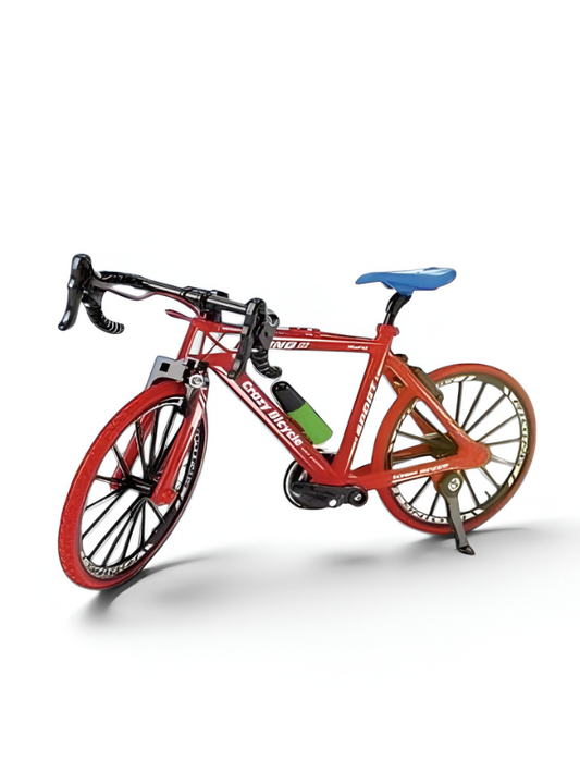 1:8 Scale Die-Cast Metal Road Bike Model Toy – Realistic Racing Bicycle with Movable Parts, Kickstand, and Accessories – Collectible Mini Cycle Desktop Decor for Kids and Adults (Red) TV6887