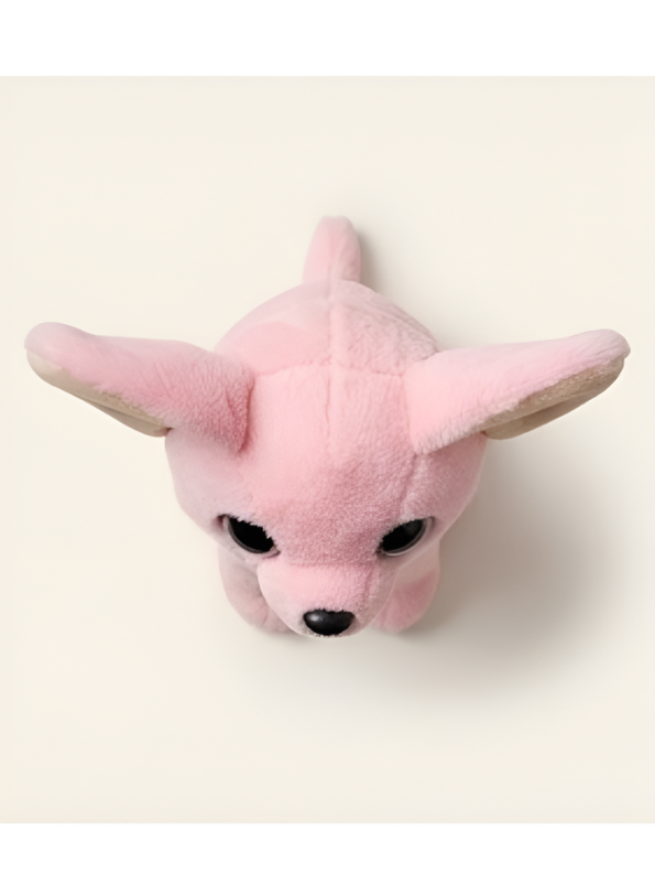 Adorable Sitting Pink Chihuahua Puppy Stuffed Animal, Premium Fluffy Dog Plush Toy with Branded Collar, Nursery & Kids Gift ST16481